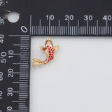 18K Gold PVD Koi Gold Fish Charm 8x11mm 22k s Gold Charms - Tarnish Resistant
