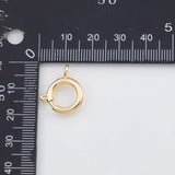 18K Gold PVD Round Carabiner Clasp 15mm, Carabiner Lock Connector, Spring Push Gate Finding 22K - Tarnish Resistant