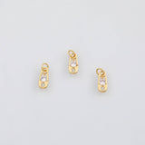18K Gold PVD Pin Charm 4x10mm s Gold Charms Clothespin Charms - Tarnish Resistant