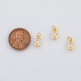 18K Gold PVD Pin Charm 4x10mm s Gold Charms Clothespin Charms - Tarnish Resistant