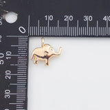 18K Gold PVD Elephant Charm 14x15mm 22k s Gold Charms - Tarnish Resistant
