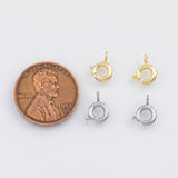 18K Gold PVD Spring Ring Lobster Clasps Clasp 4mm 6mm 7mm 22k s Gold Charms - Tarnish Resistant