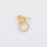 18K Gold PVD Plain Toggle Clasps 14mm 22k s Gold Charms - Tarnish Resistant