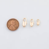 18K Gold PVD Wholesale lobster clasp Gold lobster claw with jump ring , 3 different size quantities, - Tarnish Resistant