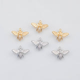 18K Gold PVD Bee Charm 16x12mm s Gold Charms - Tarnish Resistant