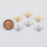 18K Gold PVD Bee Charm 16x12mm s Gold Charms - Tarnish Resistant