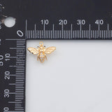 18K Gold PVD Bee Charm 16x12mm s Gold Charms - Tarnish Resistant