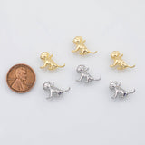 18K Gold PVD Pug Dog 13x16mm s Gold Charms - Tarnish Resistant