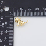 18K Gold PVD Pug Dog 13x16mm s Gold Charms - Tarnish Resistant