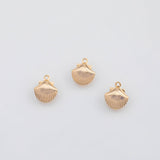 18K Gold PVD Shell Charm 11x13mm s Gold Charms - Tarnish Resistant