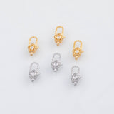 18K Gold PVD Oval Carabiner Clasp 6x12mm, Carabiner Lock Connector, Spring Push Gate Finding Bracelet - Tarnish Resistant