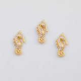 18K Gold PVD Seahorse Charm 10x21mm s Gold Charms - Tarnish Resistant