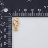 18K Gold PVD Seahorse Charm 10x21mm s Gold Charms - Tarnish Resistant