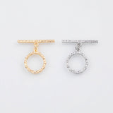 18K Gold PVD Toggle Clasps 14mm s Gold Charms - Tarnish Resistant