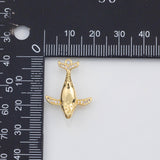 18K Gold PVD Blue Whale Charm 18x25mm s Gold Charms - Tarnish Resistant