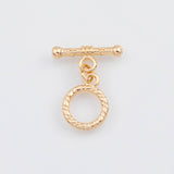 18K Gold PVD Toggle Clasps 12mm s Gold Charms - Tarnish Resistant