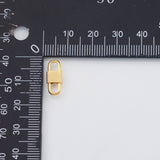 18K Gold PVD Oval Carabiner Clasp 6x15mm,, Carabiner Lock Connector, Spring Push Gate Finding Bracelet - Tarnish Resistant