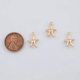 18K Gold PVD Star fish starfish charm - Tarnish Resistant