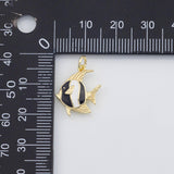 18K Gold PVD Fish charm enamel - Tarnish Resistant