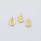 18K Gold PVD Rose flower charm - Tarnish Resistant