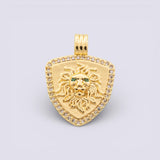 Lion Charm 18K Gold PVD Ion Plated Tarnish Resistant