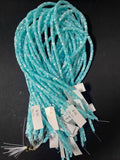 Aqua Pastel Mother of Pearl 4mm Heishi Beads 15.5" Strand Shell Beads