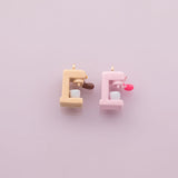 Coffee Maker Enamel Charm 18K Gold Filled Charm for Charm Bar Bracelets Necklaces Charms Gold Filled Charms Minimalist CZ Pave