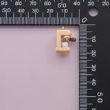Coffee Maker Enamel Charm 18K Gold Filled Charm for Charm Bar Bracelets Necklaces Charms Gold Filled Charms Minimalist CZ Pave