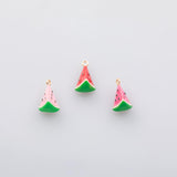 Watermelon Enamel Charm 18K Gold PVD Ion Plated Tarnish Resistant