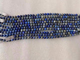 Natural Lapis Beads - No dye, High B Quality in Round, 2mm, 3mm, 4mm, 6mm, 8mm, 10mm, 12mm -Full Strand 15.5 inch Strand Smooth