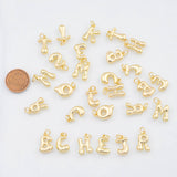 Bubbly Alphabet letter charm 18k Gold PVD Plated Tarnish Resistant size about 12x16mm ys-h425