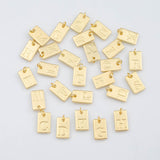 rectangle tag 10x16mm personalized initial charm initial pendant,