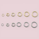 100pcs 18K Gold Filled Thickened Jump Rings Thick Open Jump Rings Bulk Gold Split Rings for DIY Jewelry Making Supply Findings