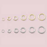 100pcs 18K Gold Filled Thickened Jump Rings Thick Open Jump Rings Bulk Gold Split Rings for DIY Jewelry Making Supply Findings