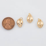 18K Gold PVD Puka Shell Charms 8x12mm 22k s White Gold Charms Pooka Shell - Tarnish Resistant