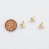 18K Gold PVD Cherry Charms 8x10mm 22k s White Gold Charms - Tarnish Resistant