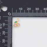 18K Gold PVD Cherry Charms 8x10mm 22k s White Gold Charms - Tarnish Resistant