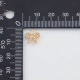 18K Gold PVD Bow Tie Ribbon Charms 10mm 22k s White Gold Charms - Tarnish Resistant