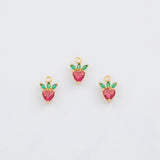 18K Gold PVD Carrot Charms 7x11mm 22k s White Gold Charms - Tarnish Resistant