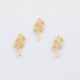 18K Gold PVD Flamingo Swan Charms 9x19mm 22k s White Gold Charms - Tarnish Resistant
