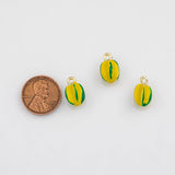 18K Gold PVD Star Fruit Carambola Fruit Charms 8x14mm s White Gold Charms - Tarnish Resistant