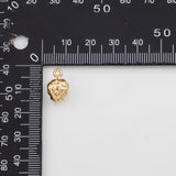 18K Gold PVD Strawberry Fruit Charms 9x14mm 22k s White Gold Charms - Tarnish Resistant
