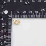 18K Gold PVD Crab Charms 7x10mm s White Gold Charms - Tarnish Resistant