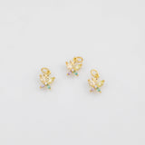 18K Gold PVD Butterfly Charm 10x9mm s White Gold Charms - Tarnish Resistant