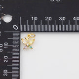 18K Gold PVD Butterfly Charm 10x9mm s White Gold Charms - Tarnish Resistant