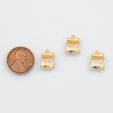 18K Gold PVD Scroll Charm - Tarnish Resistant
