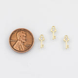 18K Gold PVD Key Charm - Tarnish Resistant
