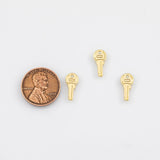 18K Gold PVD Key Charm - Tarnish Resistant