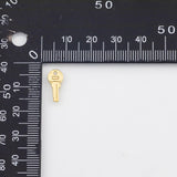 18K Gold PVD Key Charm - Tarnish Resistant