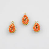 18K Gold pvd Papaya avocado fruit Charm - Tarnish Resistant